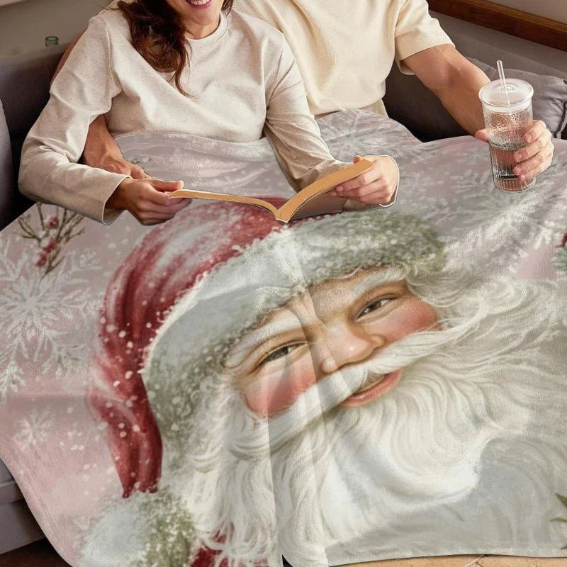 Christmas Blanket Santa Claus Merry