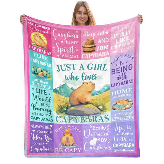 Capybara Blanket Capybaras Gifts for Girls