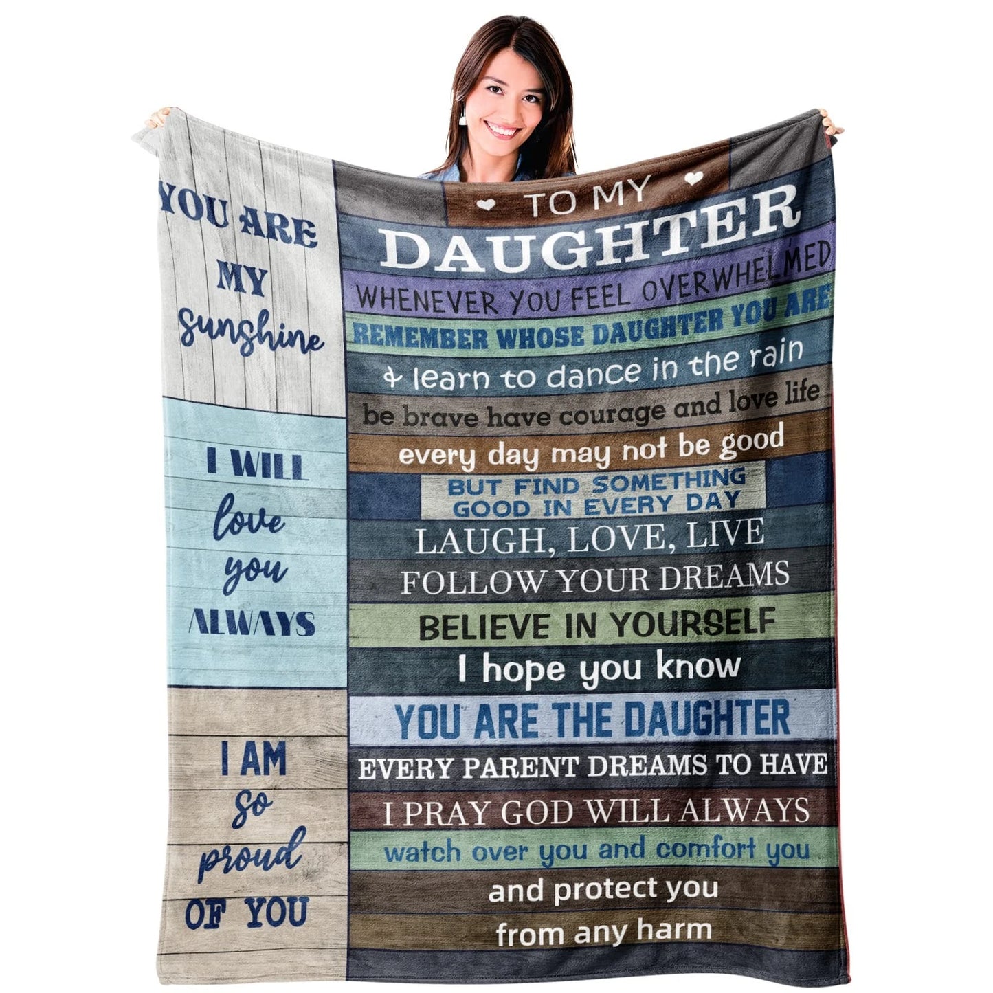 To My Daughter Quotes Blanket For Dad Rustic