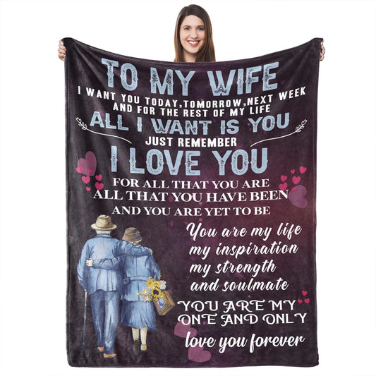 To My Wife Blanket For Wife Gifts