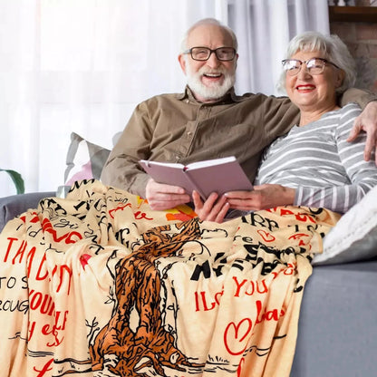 To My Wife Heart Tree Love Quotes Blanket Couple