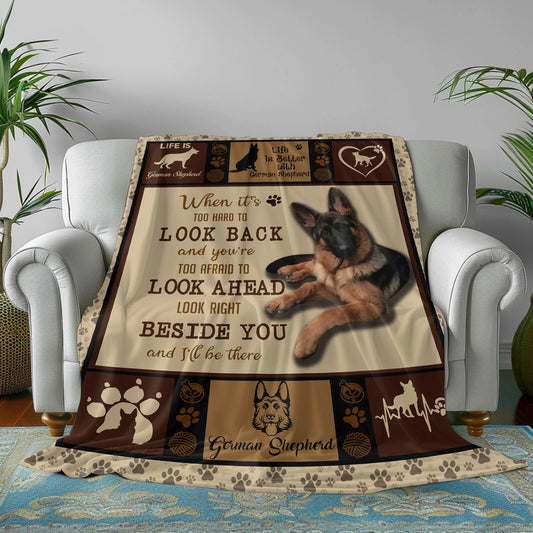 German Shepherd Quote Dog Lover Blanket