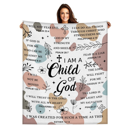 Christian Gifts for Women Birthday I Am a Child of God Blanket