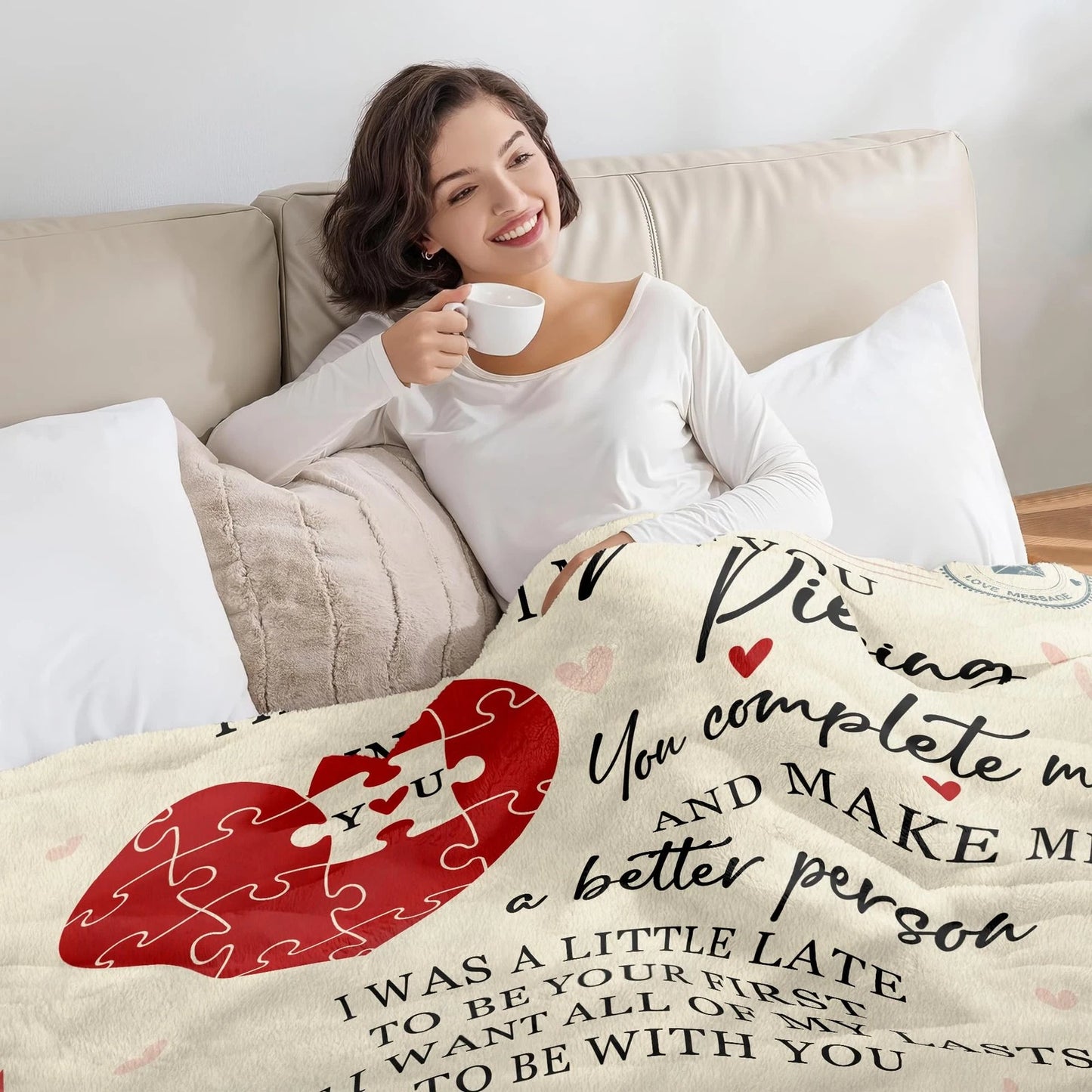 Missing Piece Love Quotes Blanket Mail Couple