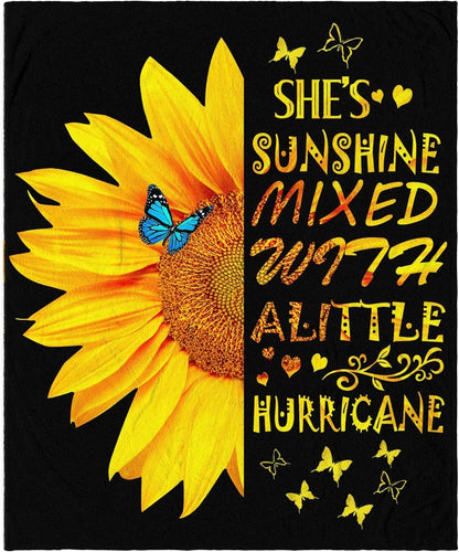 Sunshine Hurricane Sunflower Blanket