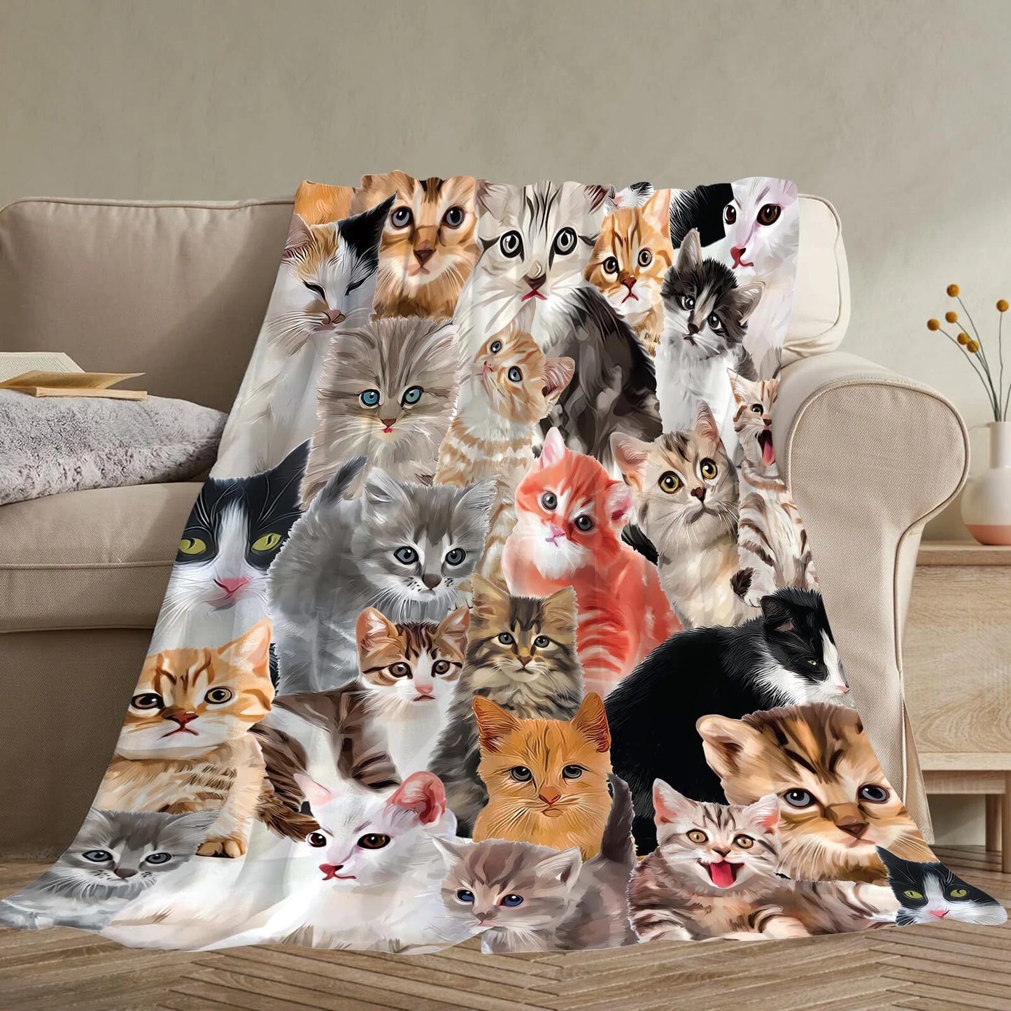 Cat Blanket Cat Lover Gifts for Women