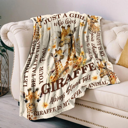 Giraffe Spirit Animal Blanket For Her