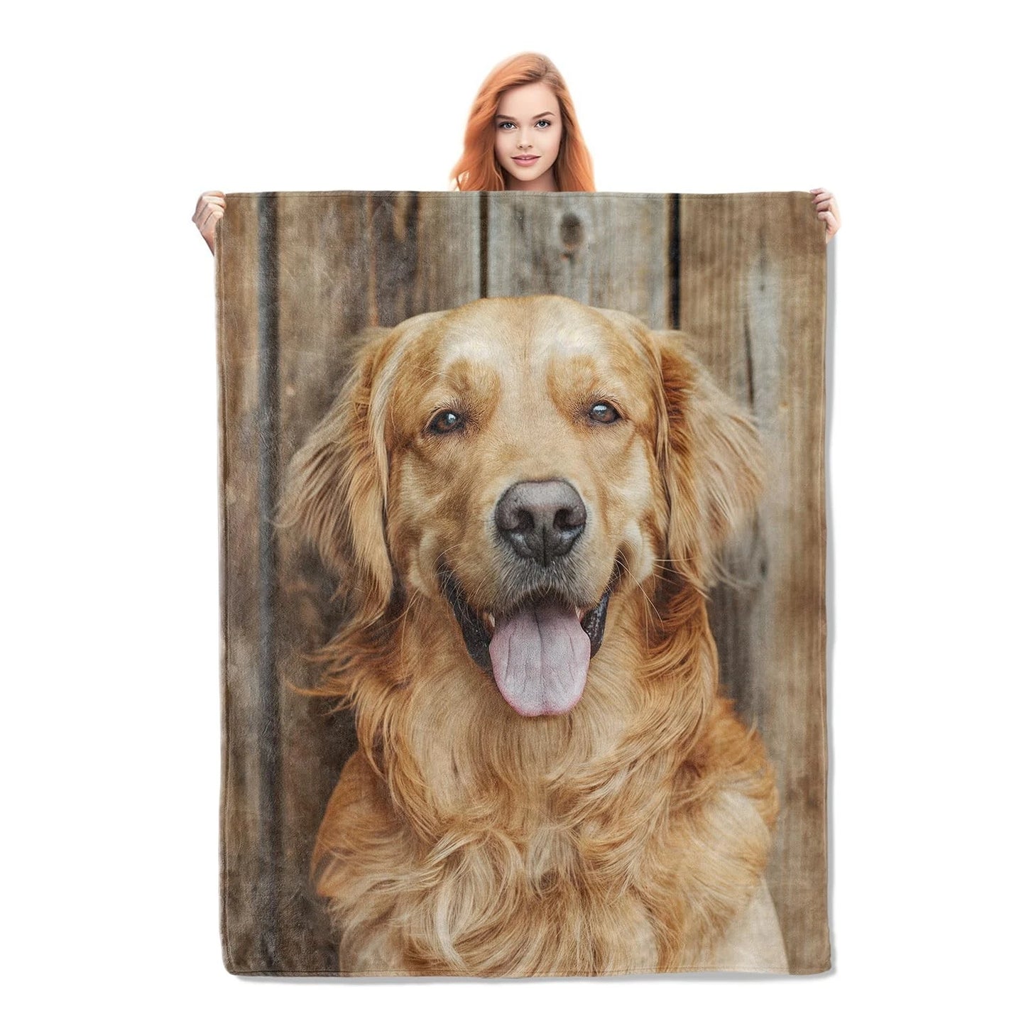 Golden Retriever Portrait Dog Blanket