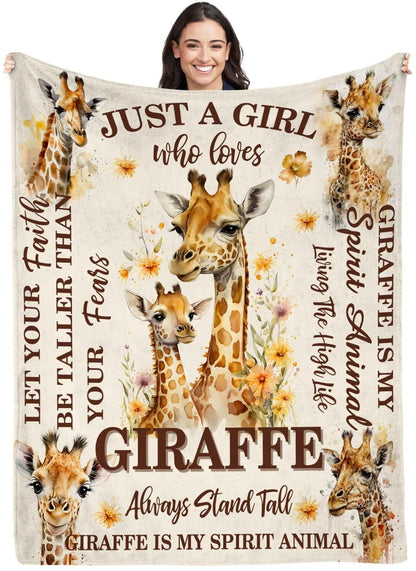 Giraffe Spirit Animal Blanket For Her