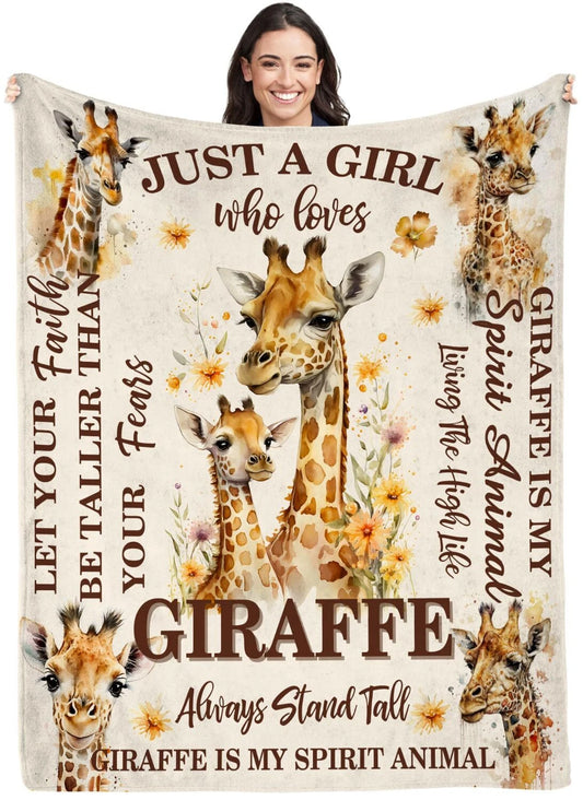 Giraffe Spirit Animal Blanket For Her