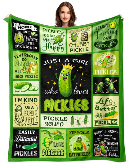 Pickleball Lover Quotes Blanket Funny Green