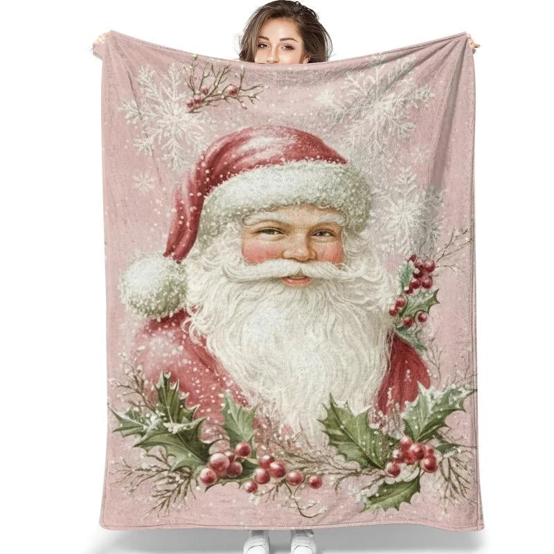 Christmas Blanket Santa Claus Merry