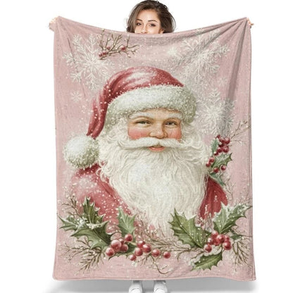 Christmas Blanket Santa Claus Merry