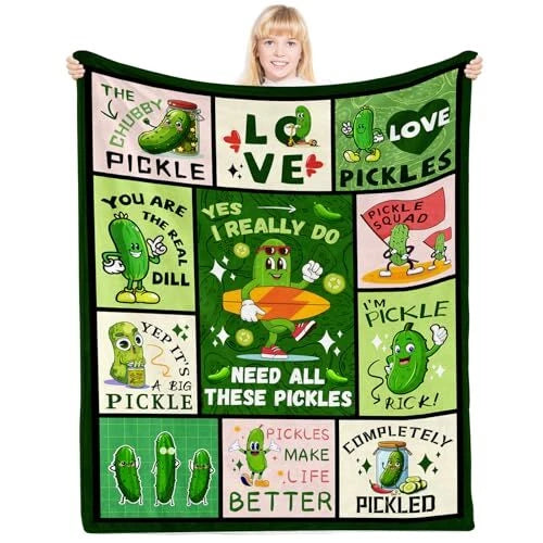 Pickleball Squad Quotes Blanket Funny Dill