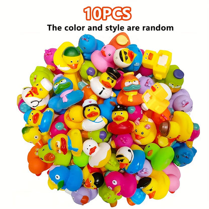 Mini rubber ducks - Summer children's swimming pool float toys.