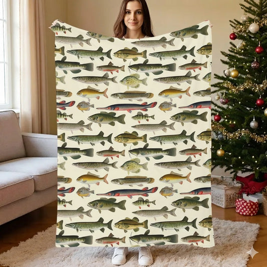 Fishing Blanket, Freshwater Game Fish Angler